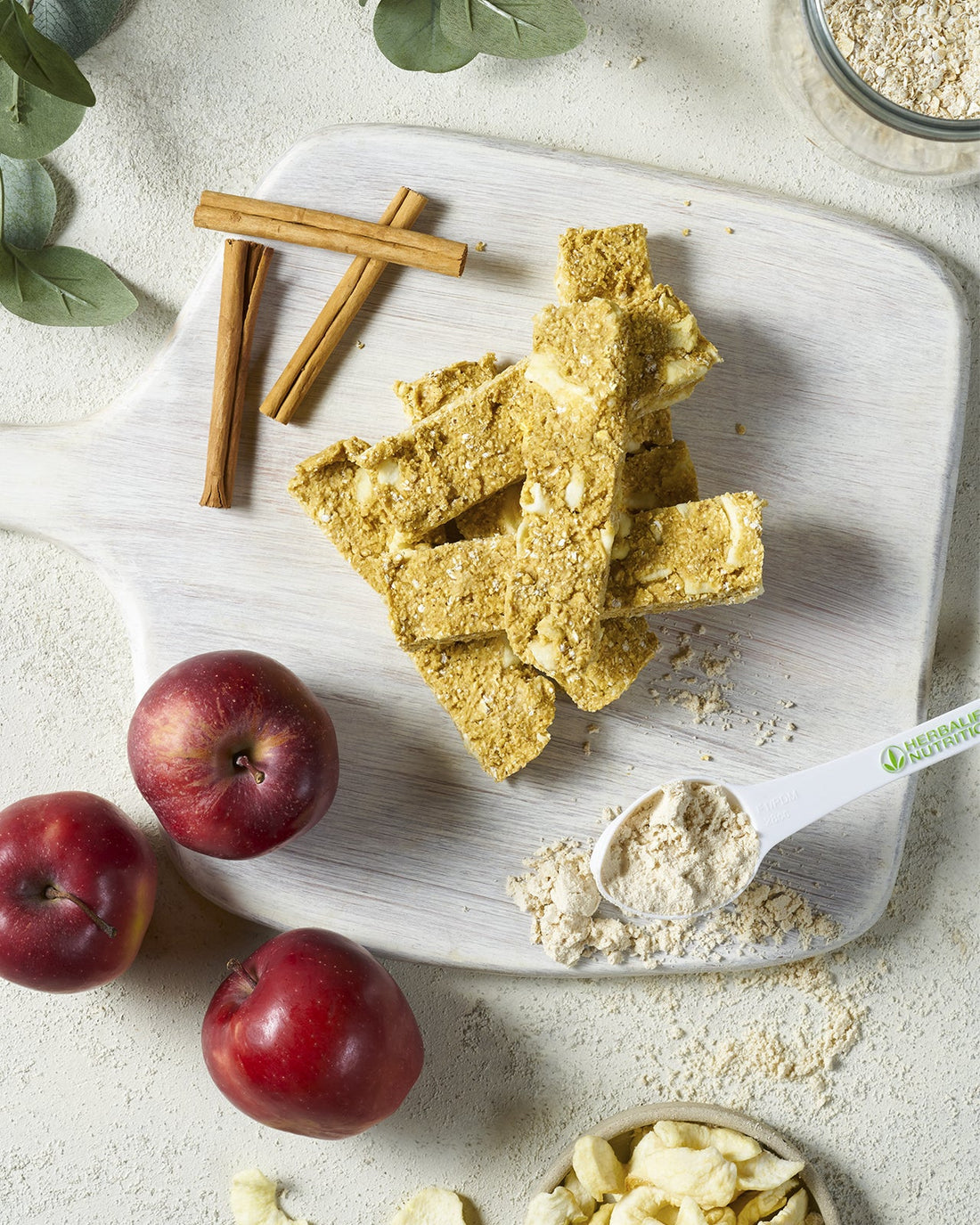 No Bake Spiced Apple Protein Bars 4x5 Low Res