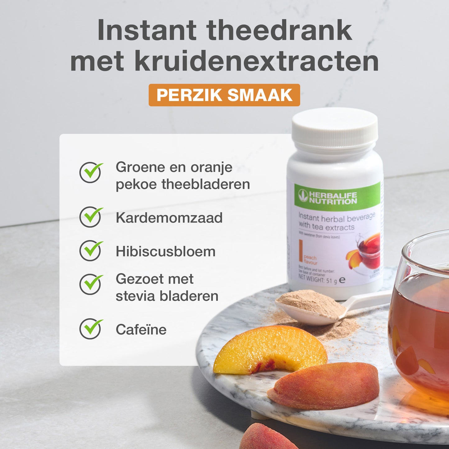 Instant theedrank met kruidenextracten perzik 51 g