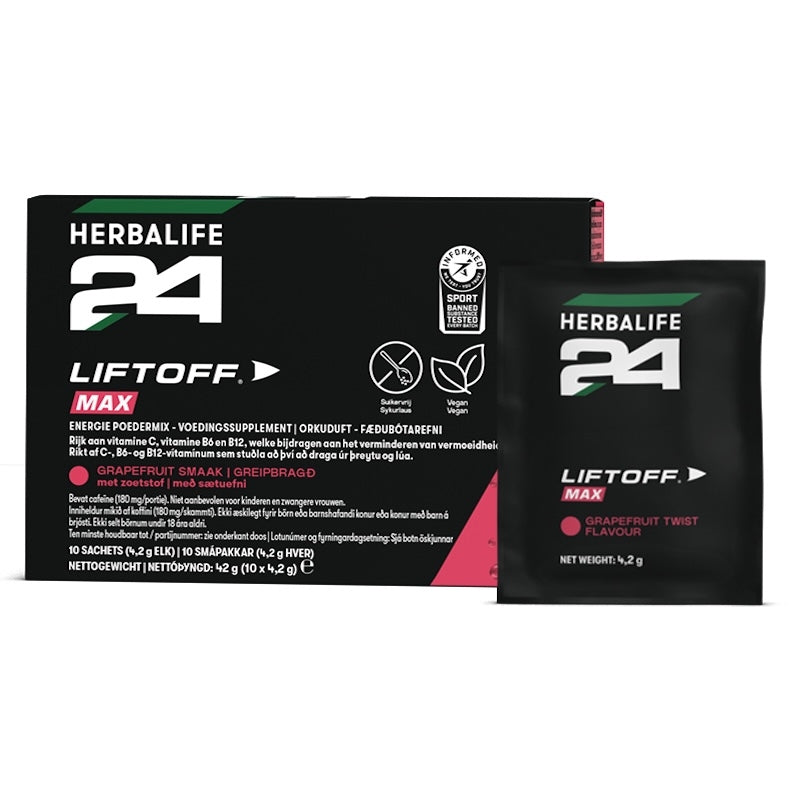 LiftOff Max Grapefruit smaak 10 zakjes van 4,2 gr